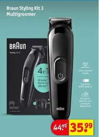Kruidvat Braun Styling Kit 3 Multigroomer aanbieding