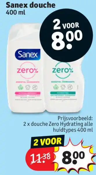 Kruidvat Sanex douche aanbieding