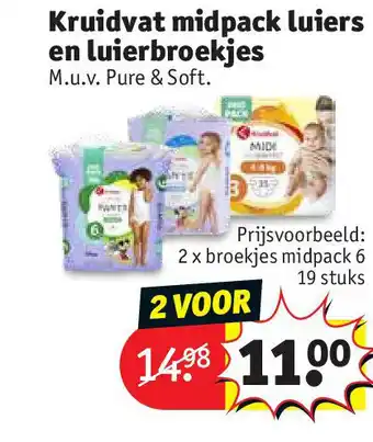 Kruidvat Kruidvat midpack luiers en luierbroekjes aanbieding