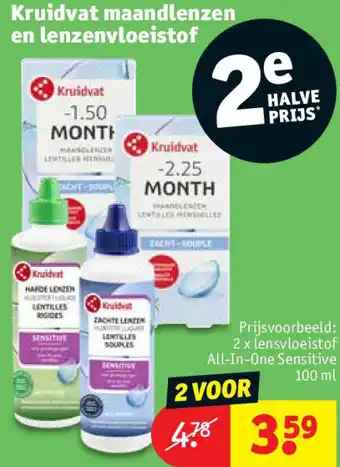 Kruidvat Kruidvat maandlenzen en lenzenvloeistof aanbieding