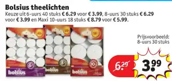 Kruidvat Bolsius theelichten aanbieding