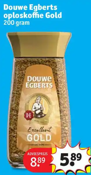 Kruidvat Douwe Egberts oploskoffie Gold aanbieding