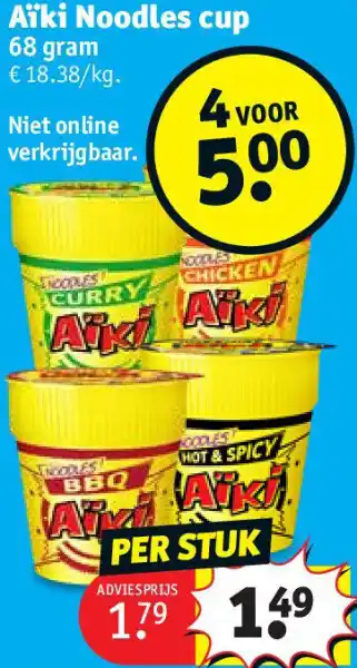 Kruidvat Aïki Noodles cup aanbieding