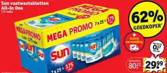 Kruidvat Sun vaatwastabletten All-In One aanbieding