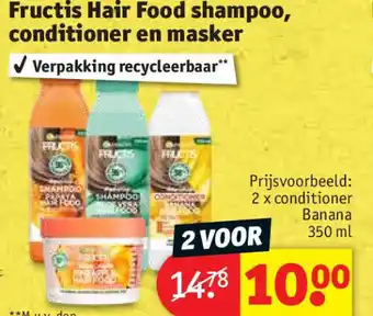 Kruidvat Fructis Hair Food shampoo, conditioner en masker aanbieding