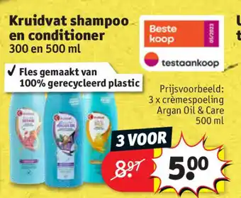 Kruidvat Kruidvat shampoo en conditioner aanbieding