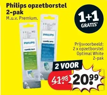 Kruidvat Philips opzetborstel 2-pak aanbieding