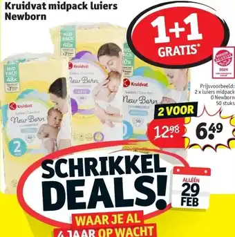Kruidvat Kruidvat midpack luiers Newborn aanbieding