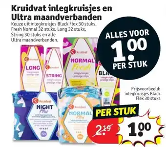 Kruidvat Kruidvat inlegkruisjes en Ultra maandverbanden aanbieding