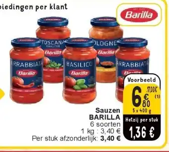 Cora Sauzen BARILLA aanbieding