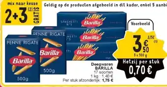 Cora Deegwaren BARILLA aanbieding