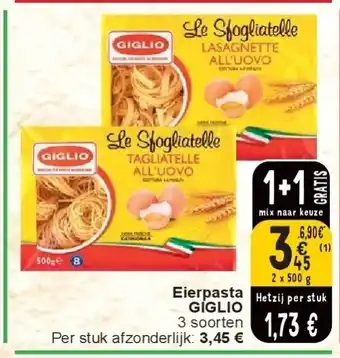 Cora Eierpasta GIGLIO aanbieding