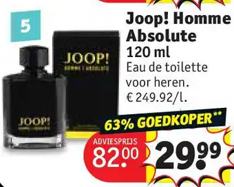 Kruidvat Joop! Homme Absolute 120 ml aanbieding