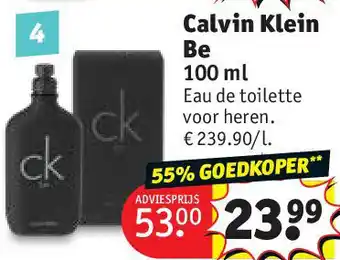 Kruidvat Calvin Klein Be aanbieding