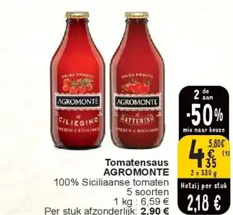Cora Tomatensaus AGROMONTE aanbieding