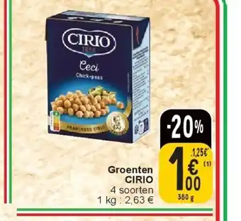 Cora Groenten CIRIO aanbieding