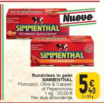 Cora Rundvlees in gelei SIMMENTHAL aanbieding