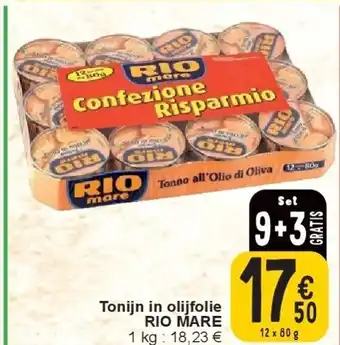 Cora Tonijn in olijfolie RIO MARE aanbieding