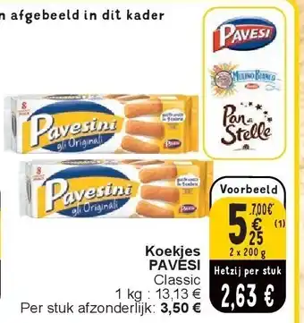 Cora Koekjes PAVESI aanbieding