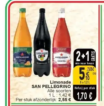 Cora Limonade SAN PELLEGRINO aanbieding