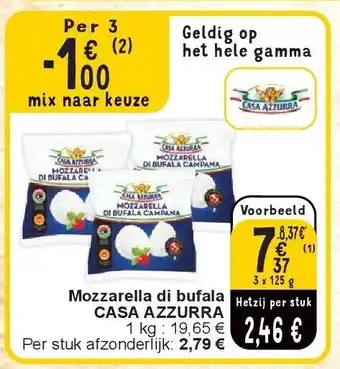 Cora Mozzarella di bufala CASA AZZURRA aanbieding