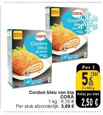 Cora Cordon bleu van kip CORA aanbieding