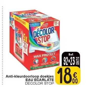 Cora Anti-kleurdoorloop doekjes EAU ECARLATE aanbieding