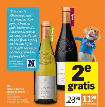 Albert Heijn Gabriel Meffre Côtes du Rhône aanbieding