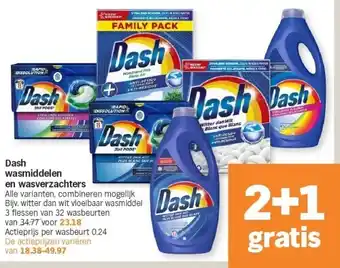 Albert Heijn Dash wasmiddelen en wasverzachters aanbieding