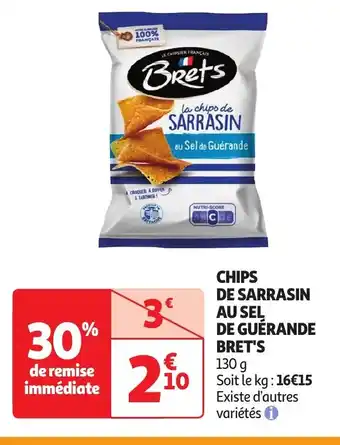 CHIPS DE SARRASIN AU SEL DE GUÉRANDE BRET'S 130g