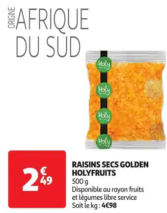 RAISINS SECS GOLDEN HOLYFRUITS 500g