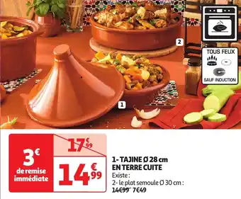 Auchan 1- TAJINE Ø 28 cm EN TERRE CUITE aanbieding