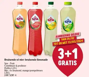 Delhaize Bruisende of niet-bruisende limonade aanbieding