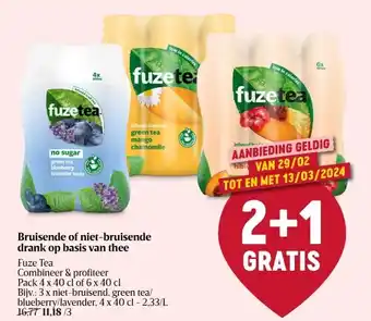 Delhaize Bruisende of niet-bruisende drank op basis van thee aanbieding