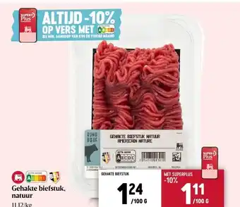 Delhaize Gehakte biefstuk, natuur aanbieding