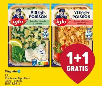 Delhaize Visgratin aanbieding