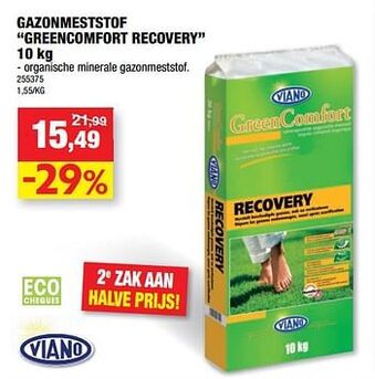 Hubo Gazonmeststof greencomfort recovery aanbieding