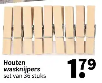 Wibra Houten wasknijpers aanbieding