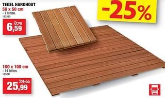 Hubo Tegel hardhout aanbieding
