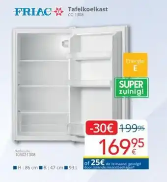 Eldi FRIAC Tafelkoelkast CO 1308 aanbieding