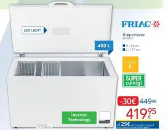 Eldi FRIAC Diepvriezer BDV4002 aanbieding