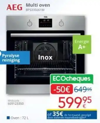 Eldi AEG Multi oven BPS335061M aanbieding