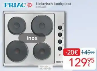 Eldi FRIAC Elektrisch kookplaat IEK56501X aanbieding