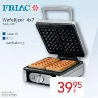 Eldi FRIAC Wafelijzer 4x7 aanbieding