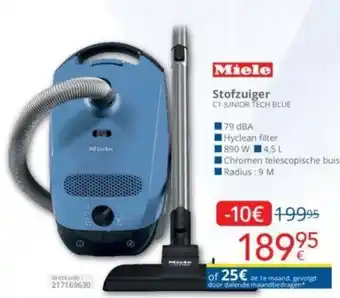 Eldi Miele Stofzuiger C1 JUNIOR TECH BLUE aanbieding