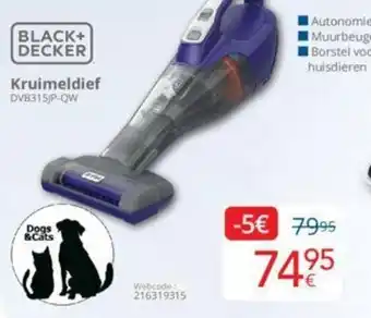 Eldi BLACK+ DECKER Kruimeldief DVB315JP-QW aanbieding