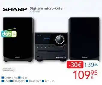 Eldi SHARP Digitale micro-keten XL-B517D aanbieding