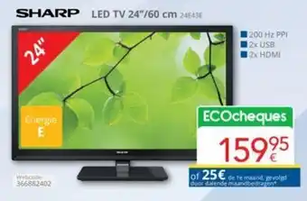 Eldi SHARP LED TV 24"/60 cm 24E43E aanbieding