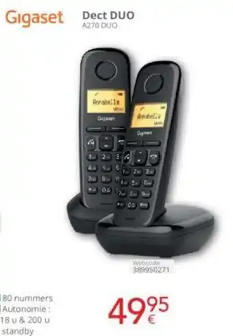 Eldi Gigaset Dect DUO A270 DUO aanbieding