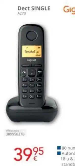 Eldi Gigaset Dect SINGLE A270 aanbieding